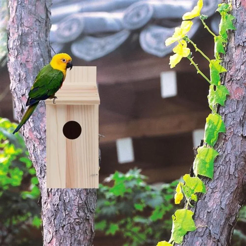 Bird Box House Wood Bird House‎ Bluebird Box House Cedar Wren and Chickadee
